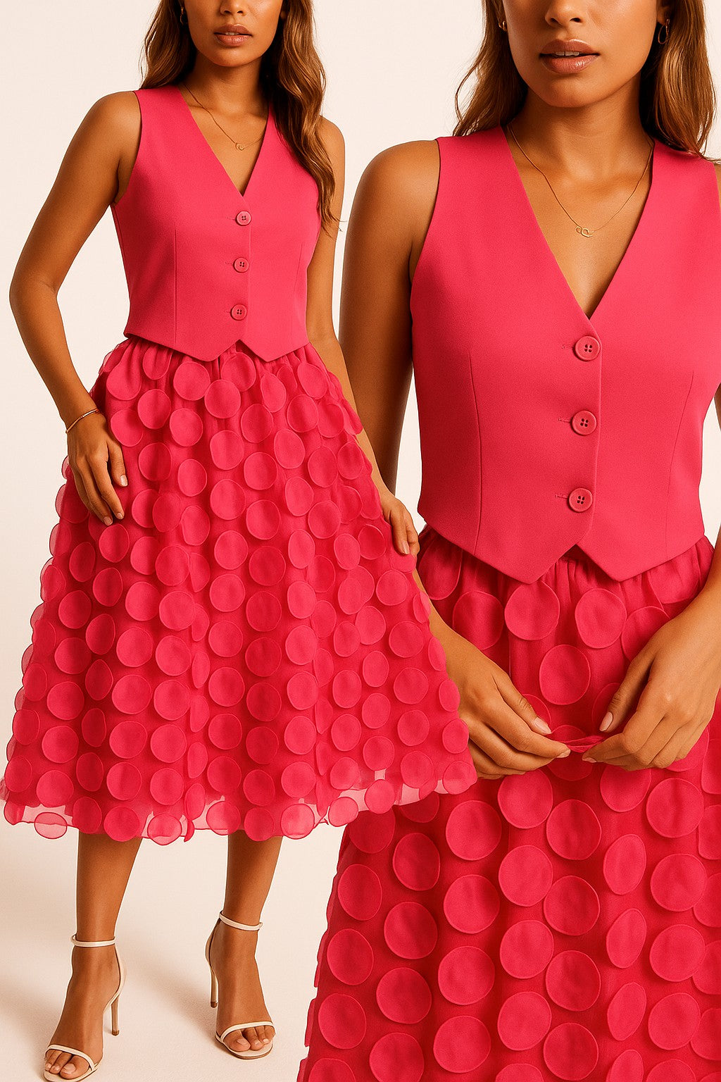 Fashionable Pink Blouse - Sleek and Comfortable