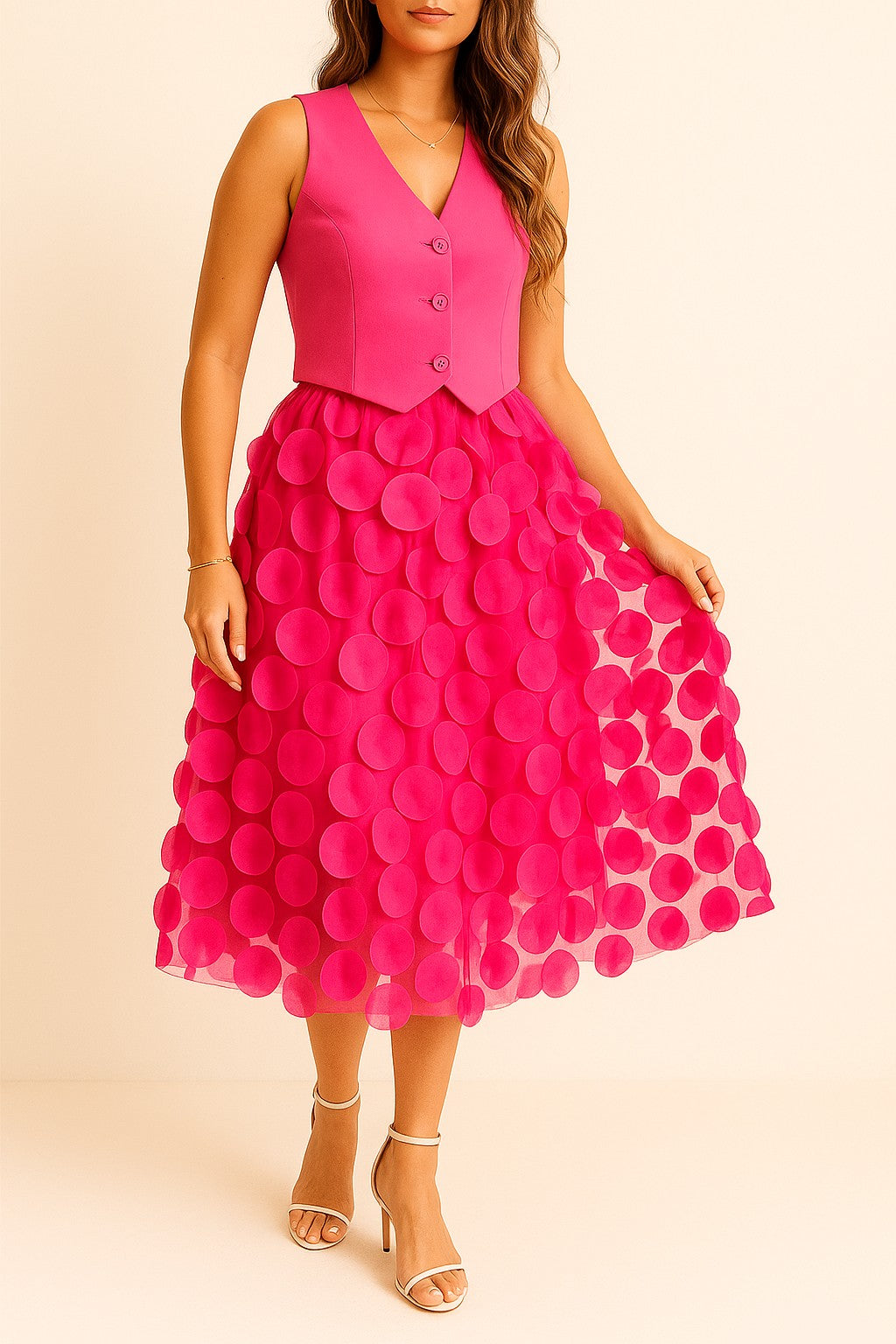 Fashionable Pink Blouse - Sleek and Comfortable