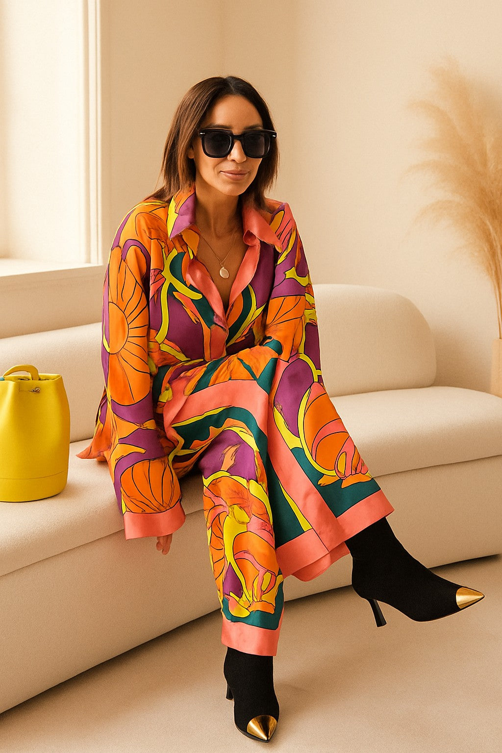 Floral Print Outfit: Trendy Two Piece