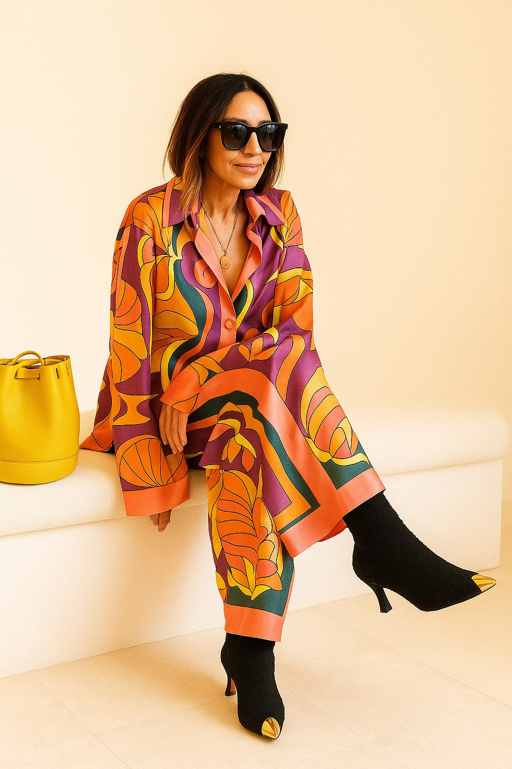 Floral Print Outfit: Trendy Two Piece