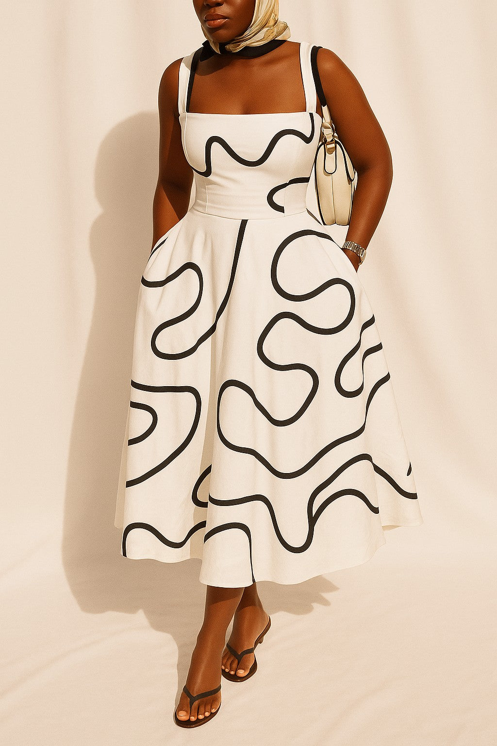 Chic Maxi Dress with Eye-Catching Design