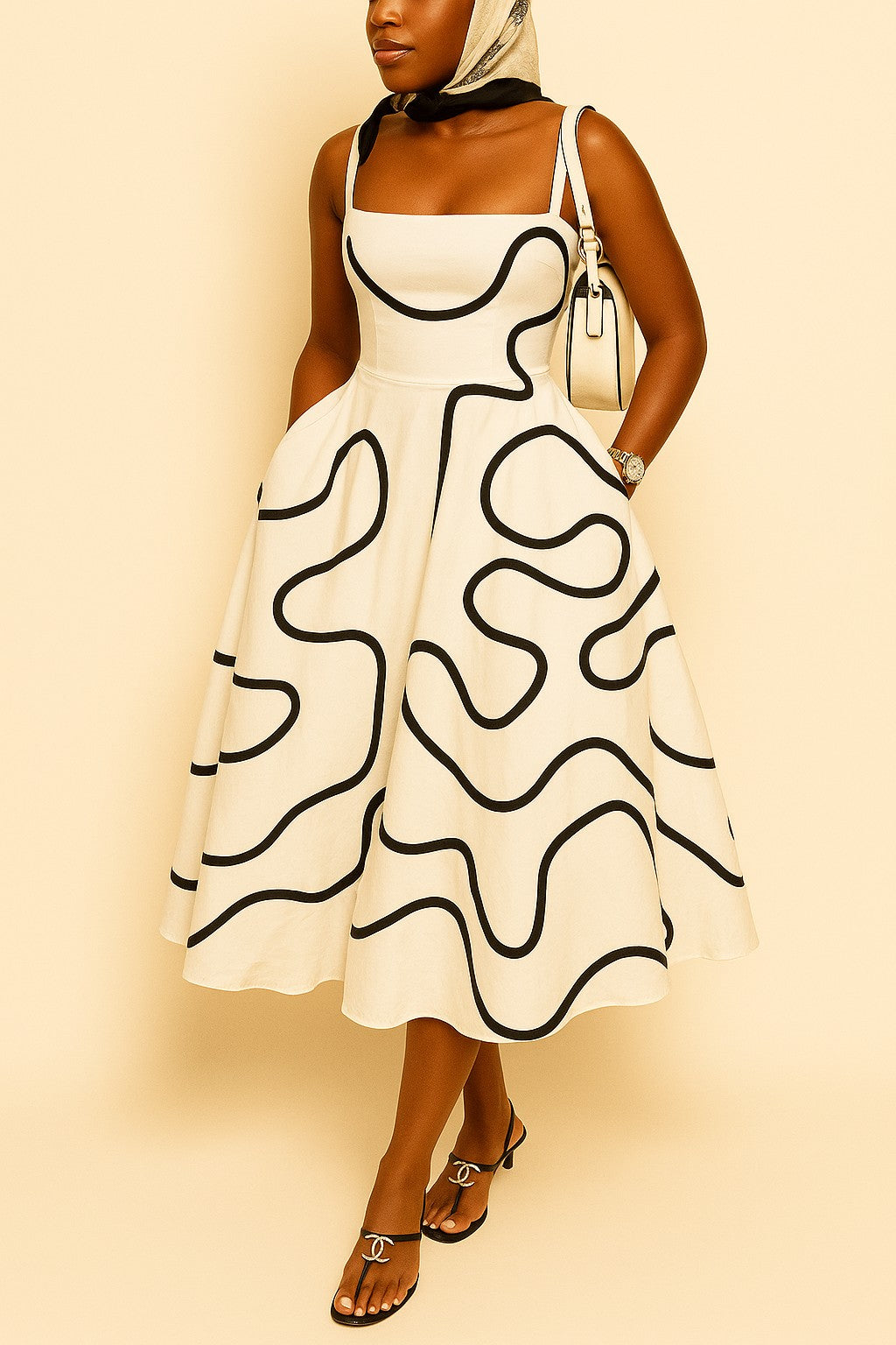 Chic Maxi Dress with Eye-Catching Design