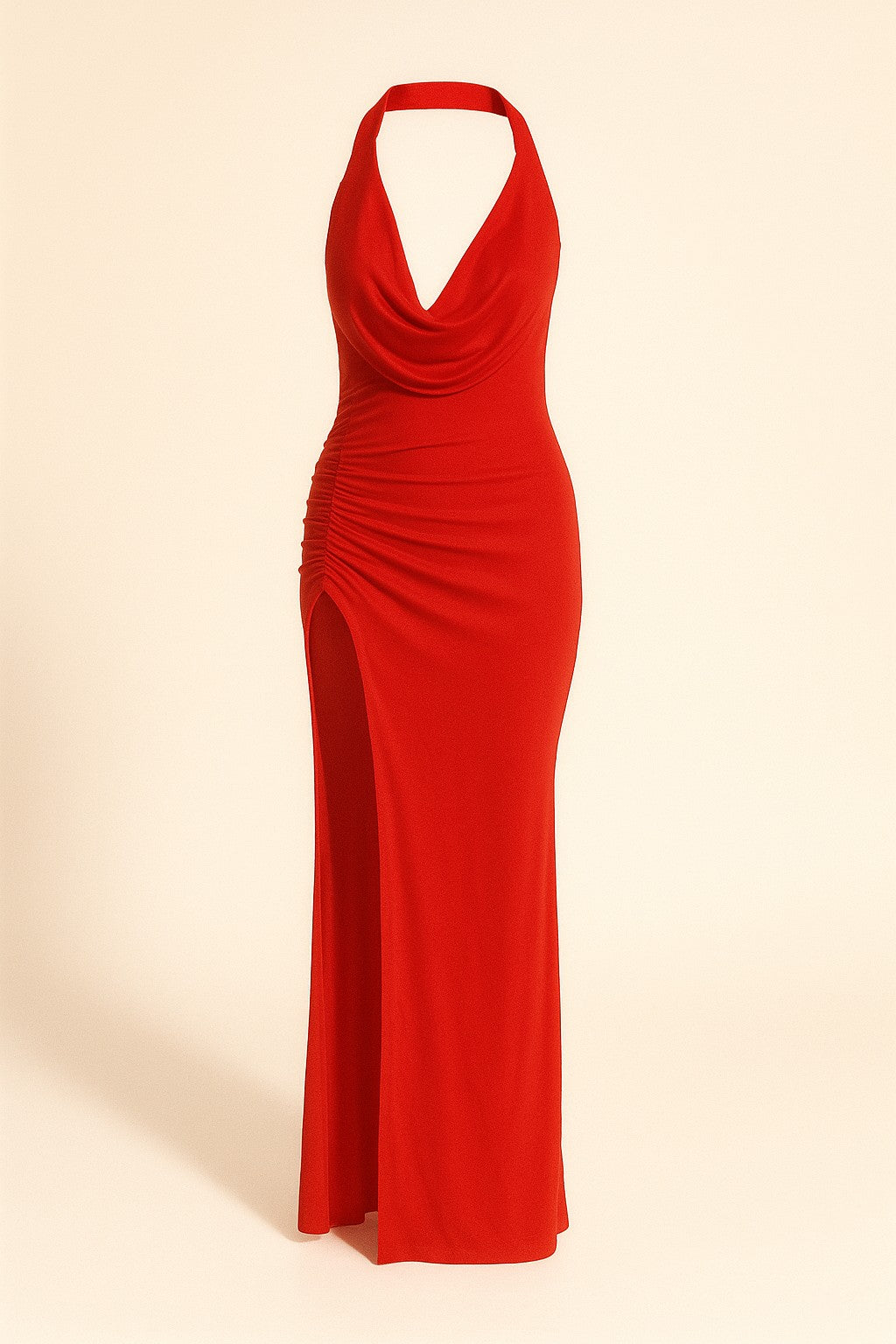 High Slit Red Dress for Parties