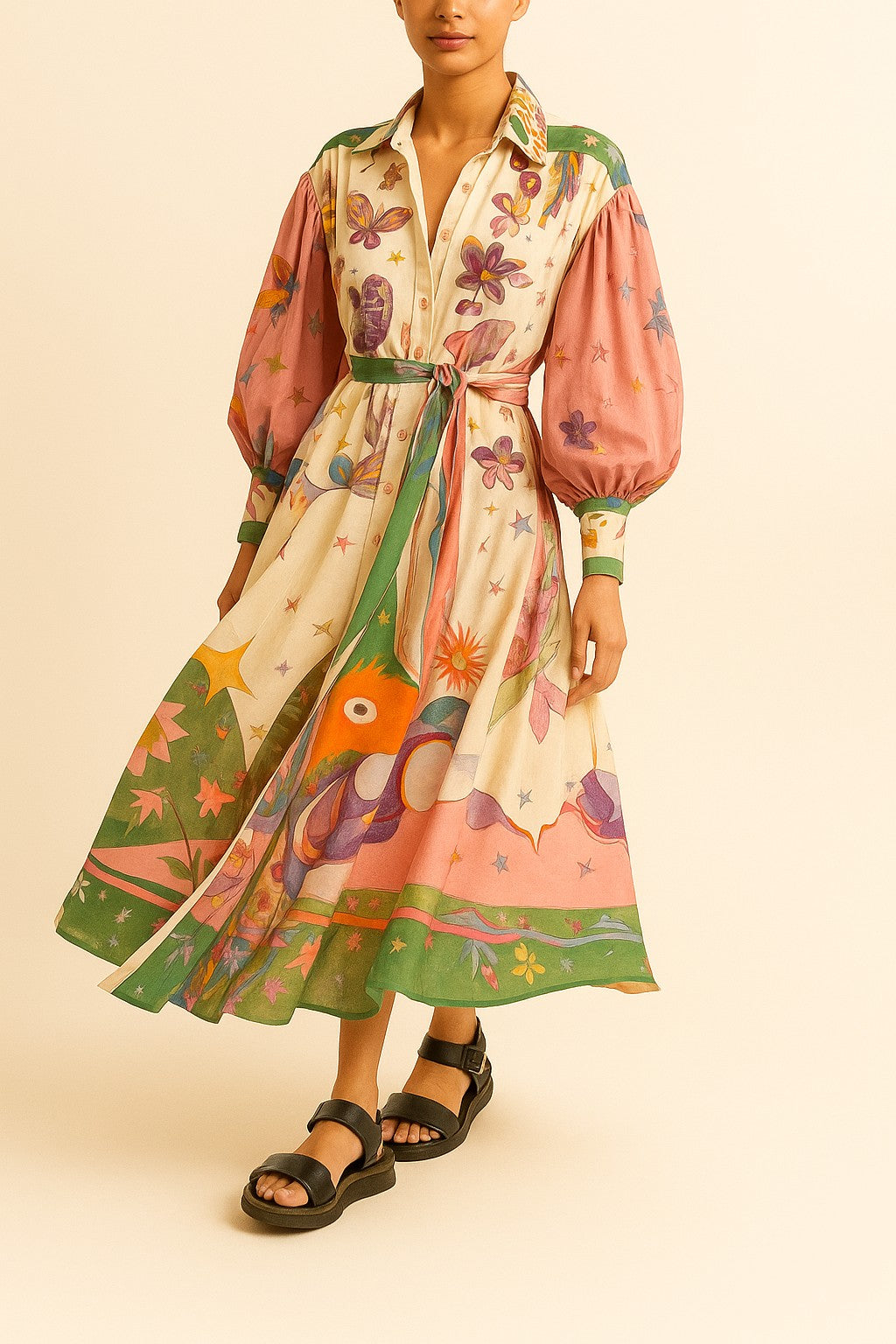 Colorful Bohemian Maxi Dress for Women