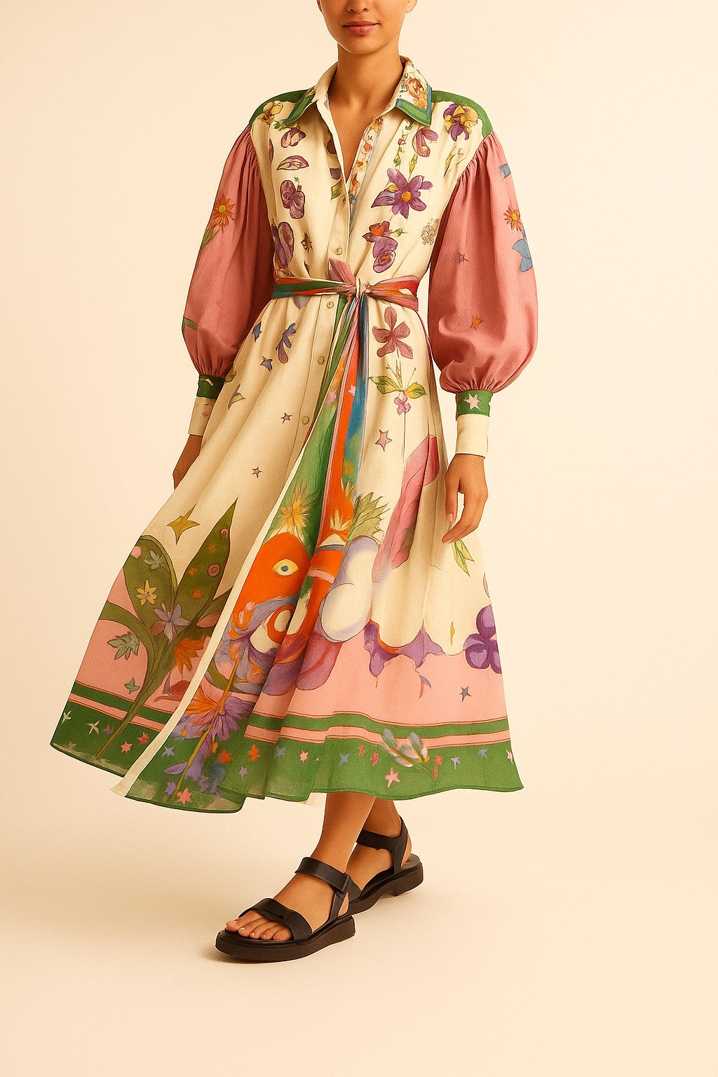 Colorful Bohemian Maxi Dress for Women