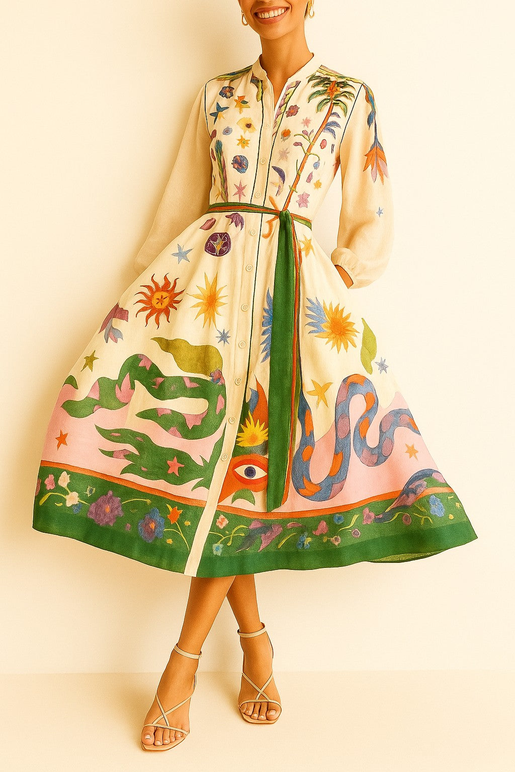 Colorful Bohemian Maxi Dress for Women