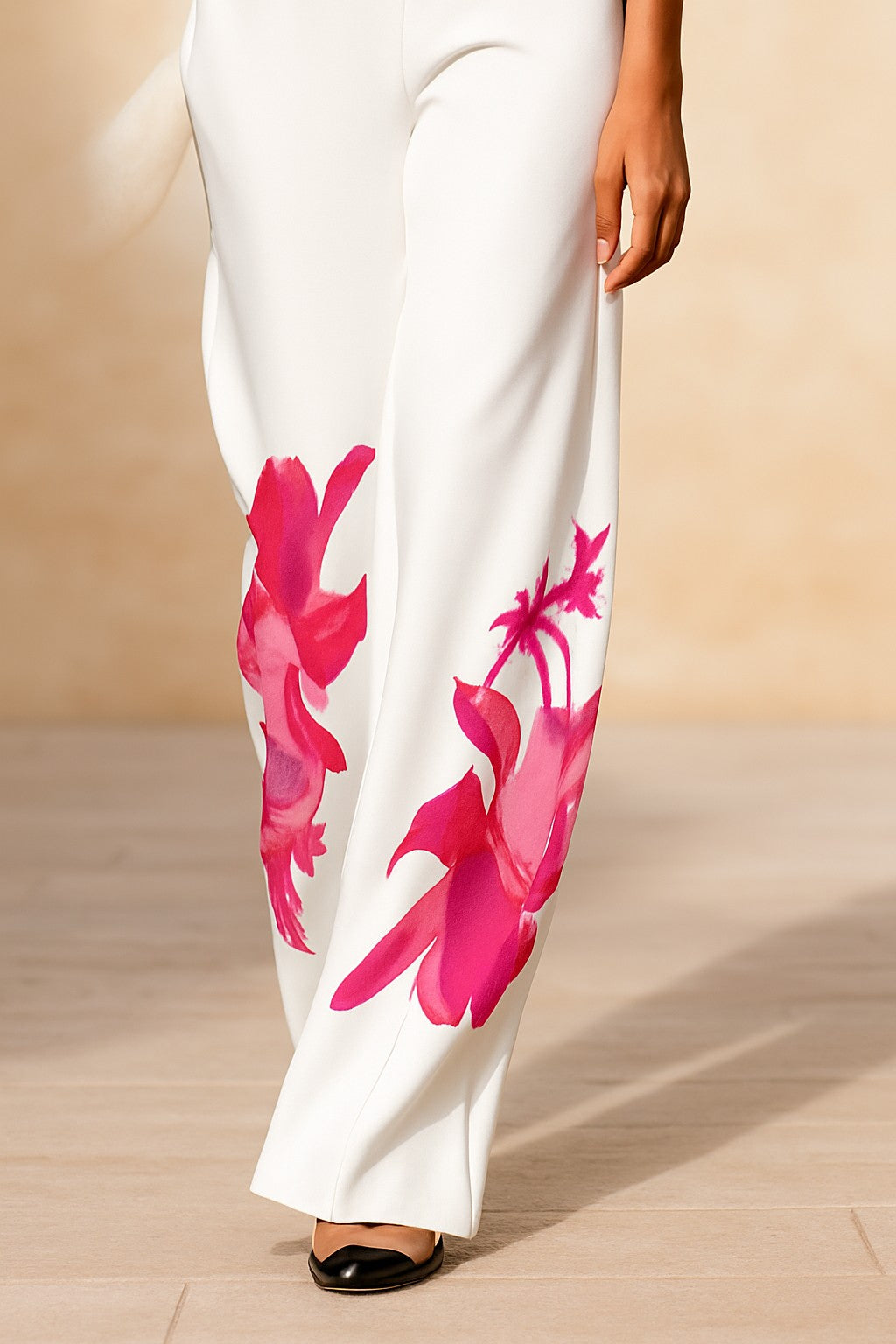 Designer Floral Ensemble Dressy Pants