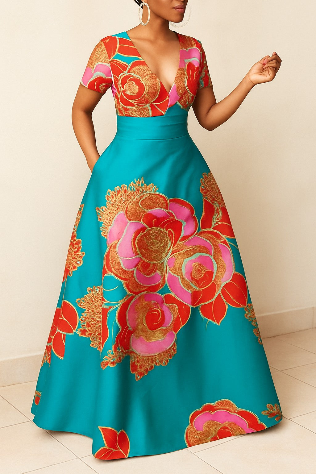 Bohemian Floral Summer Dress for Women