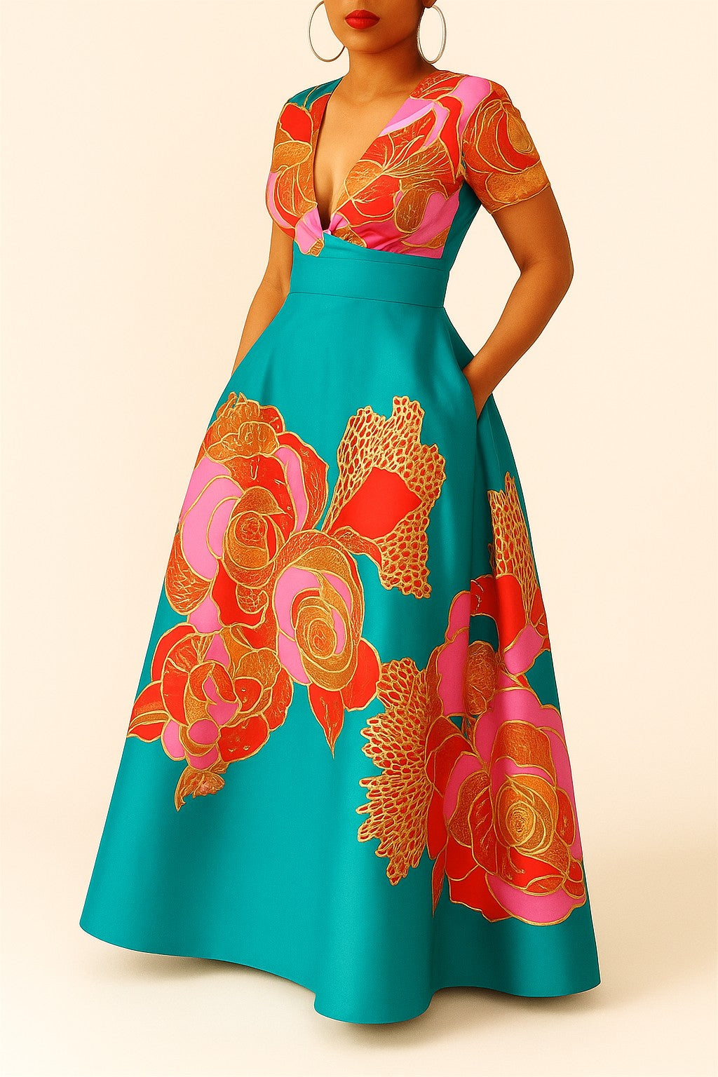 Bohemian Floral Summer Dress for Women