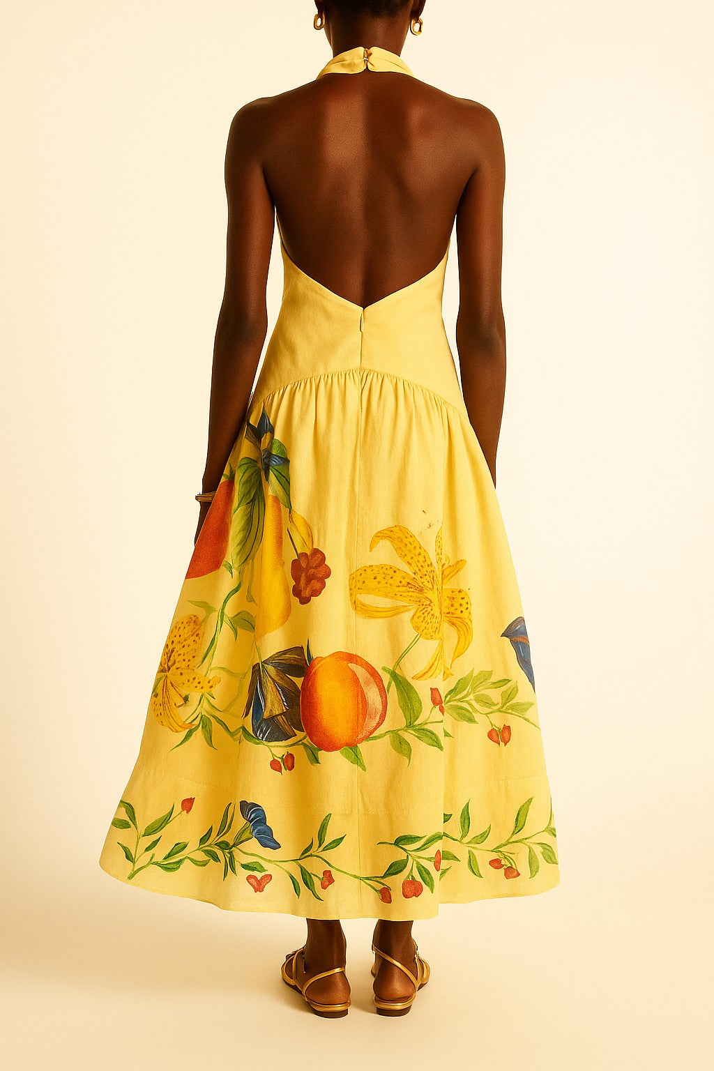 Backless Floral Summer Dress for Women