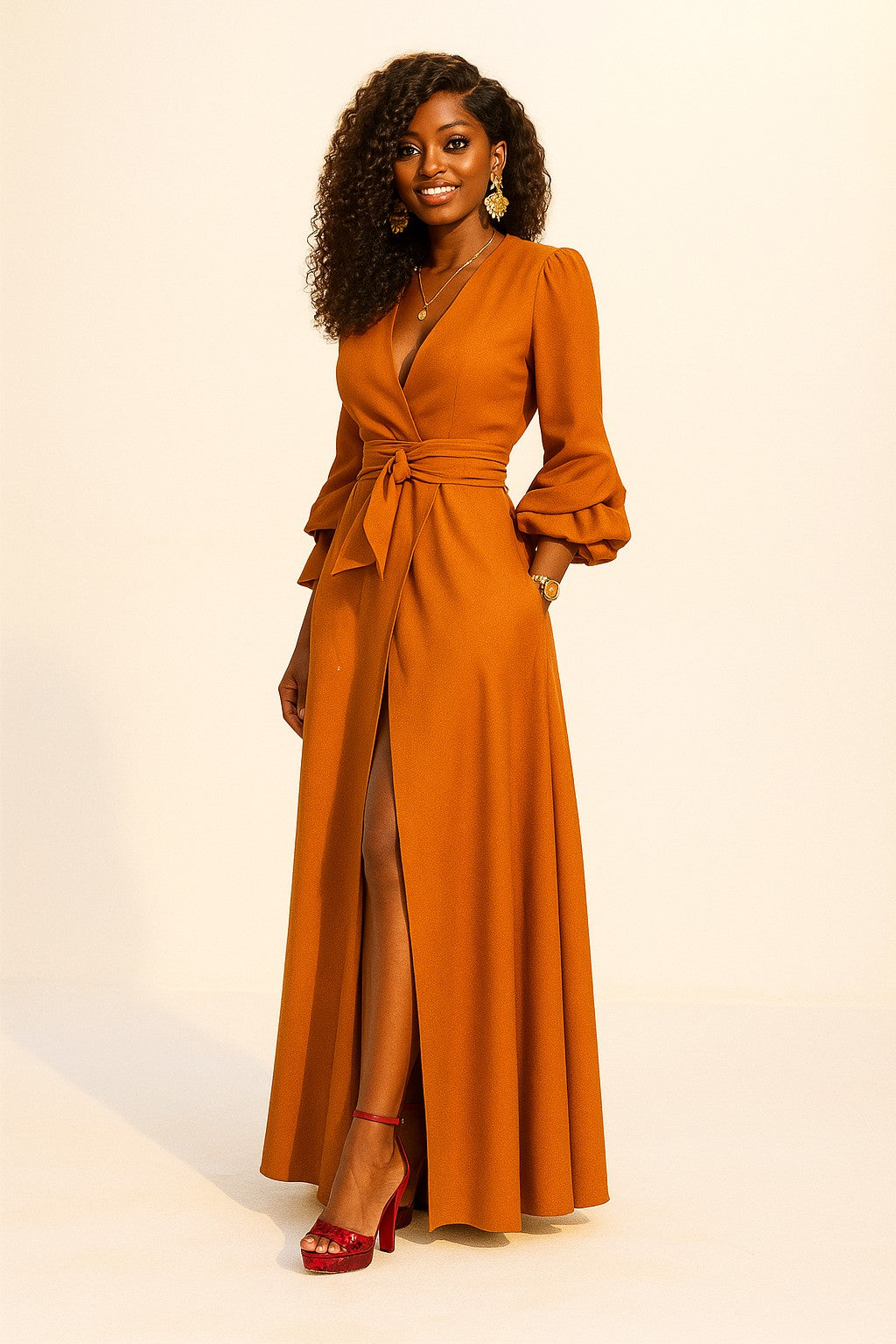 Chic Maxi Dress with Slit | Elegant Party Attire