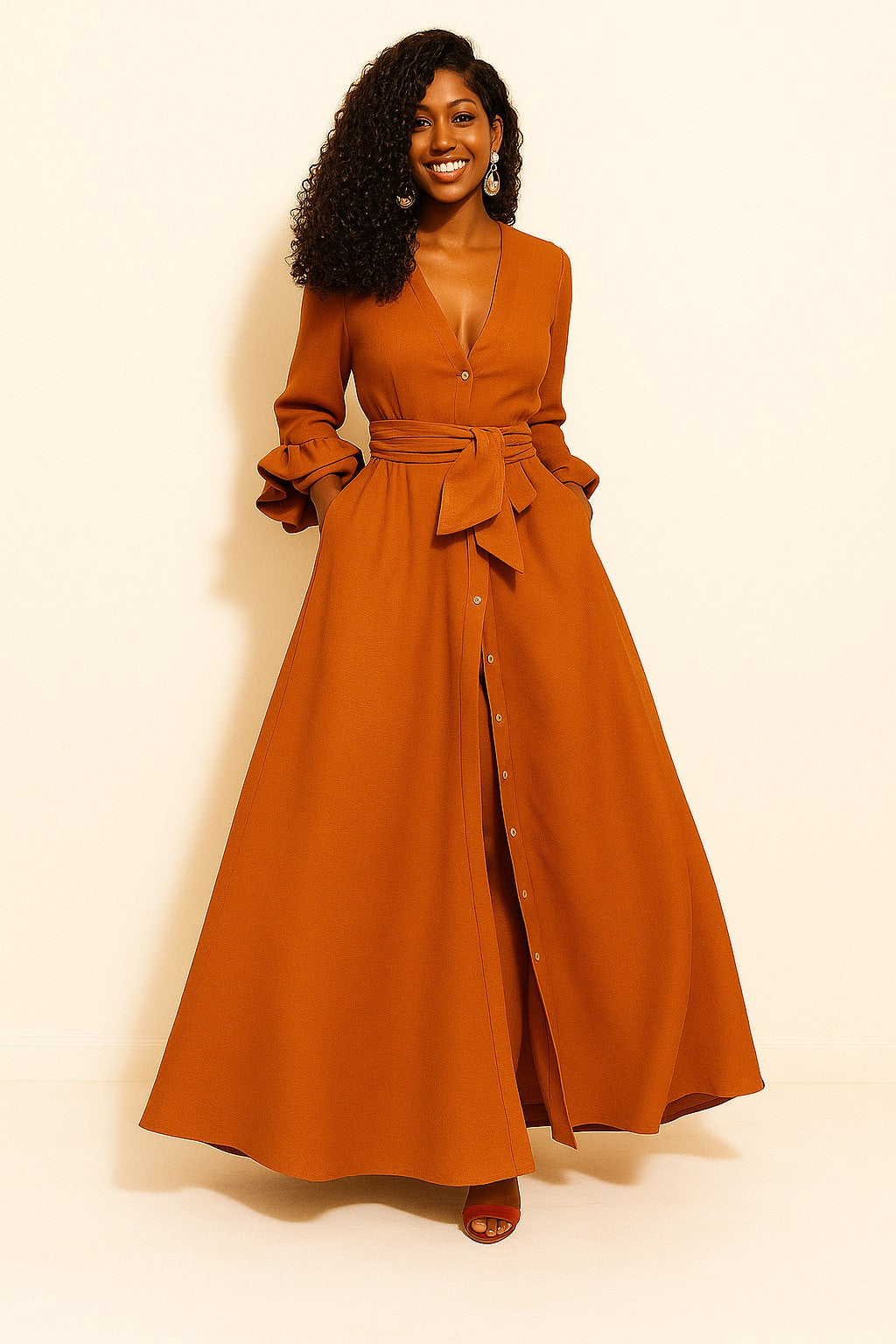 Chic Maxi Dress with Slit | Elegant Party Attire