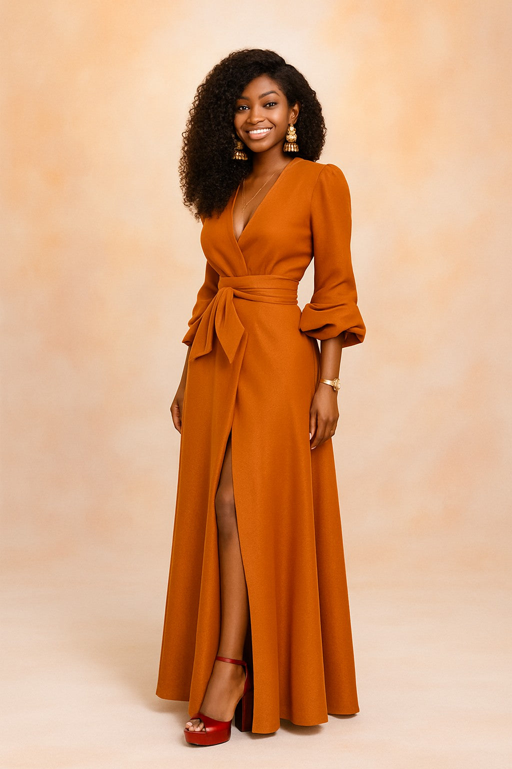 Chic Maxi Dress with Slit | Elegant Party Attire