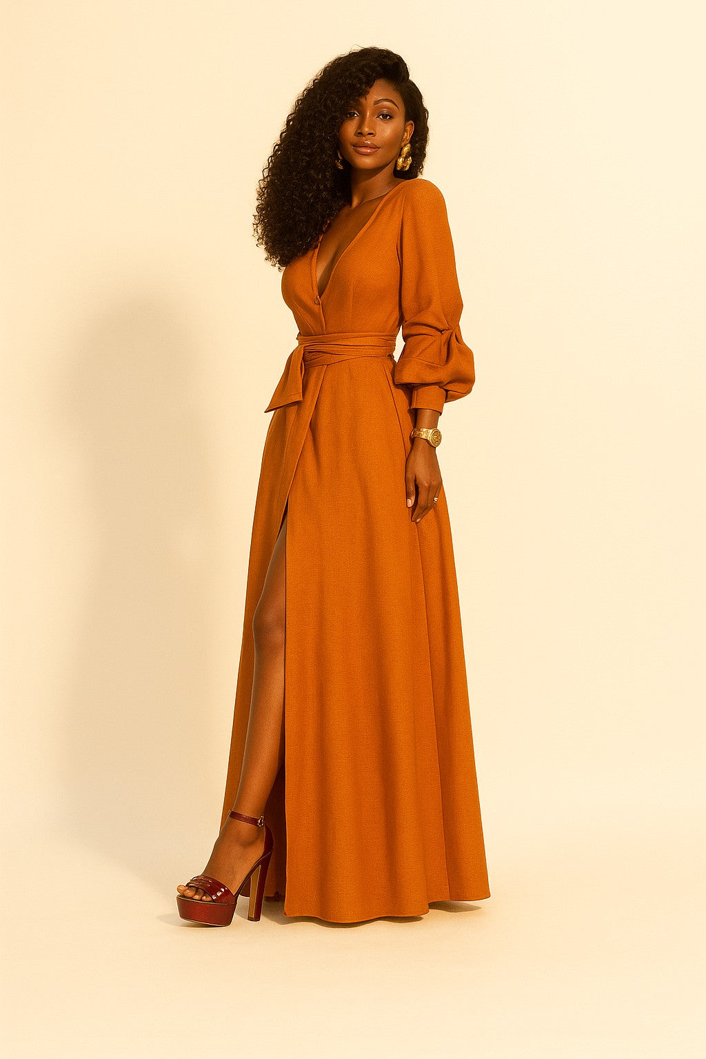 Chic Maxi Dress with Slit | Elegant Party Attire